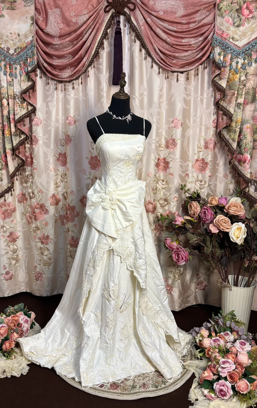 Spaghetti Straps Long Elegant Wedding Dresses Princess Bridal Gown fg7346