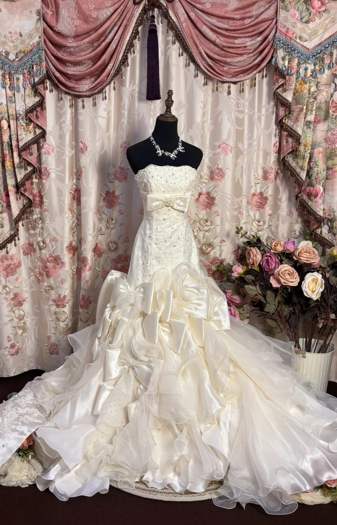 Strapless Long Elegant Wedding Dresses Princess Bridal Gown fg7345