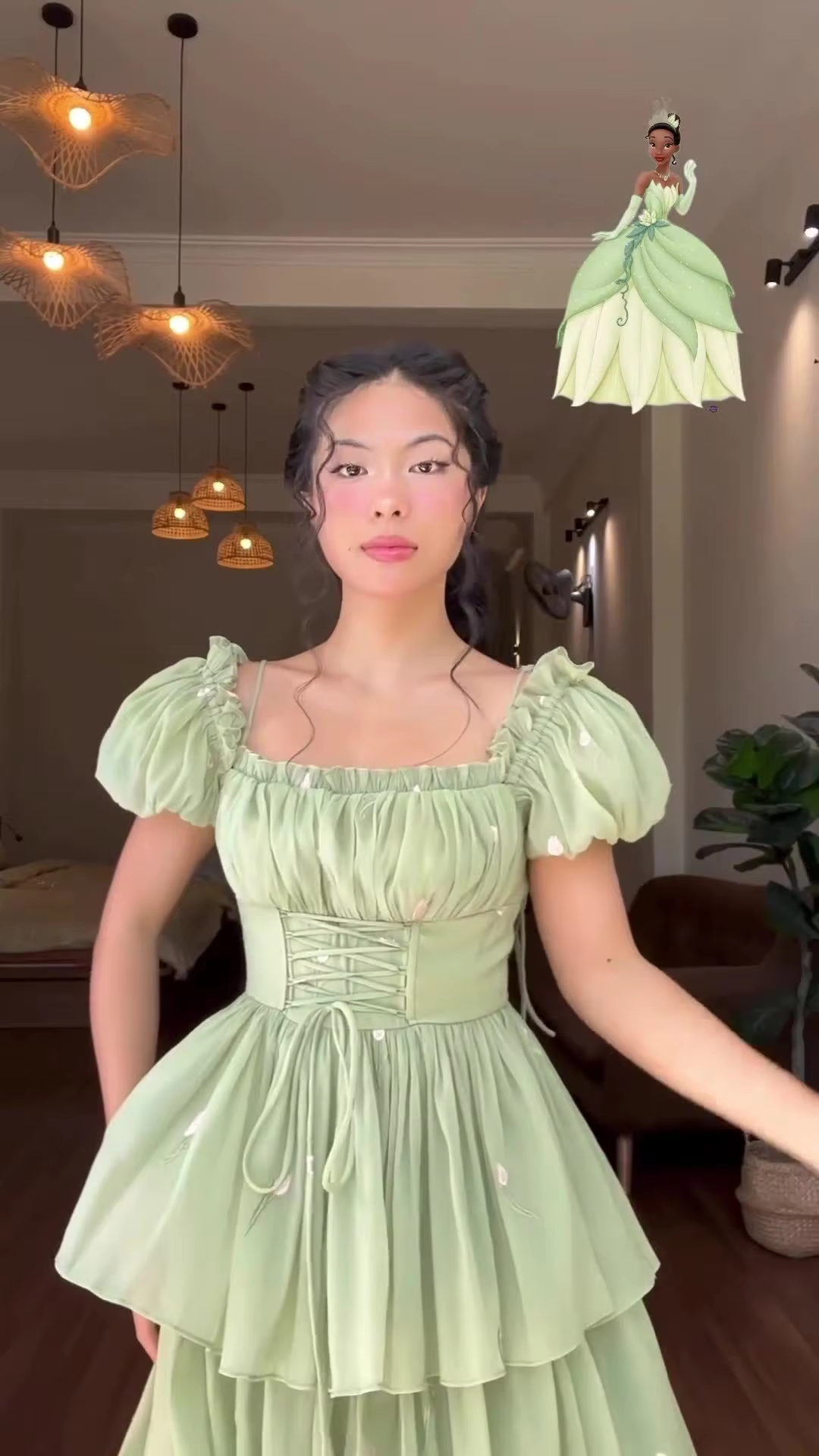 Vestido de fiesta elegante de corte A de color verde para graduación, noche y formal, fg7258
