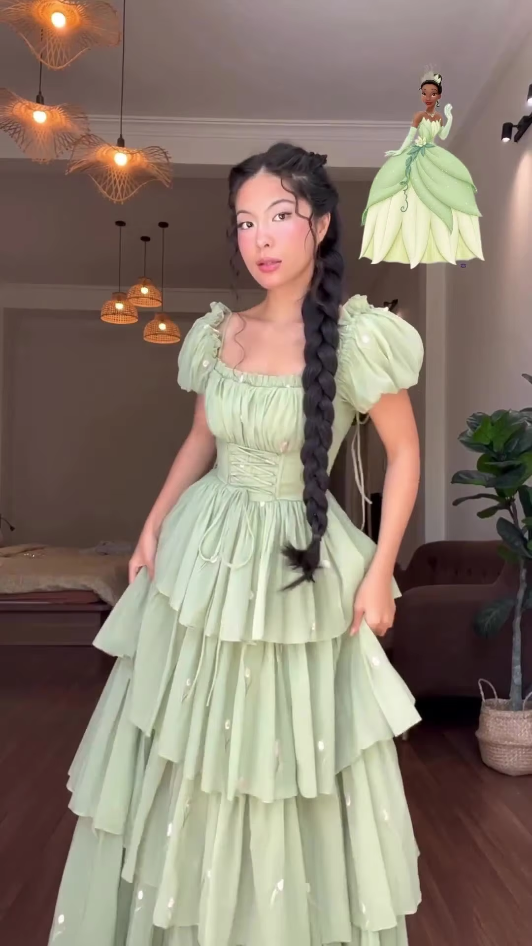 Vestido de fiesta elegante de corte A de color verde para graduación, noche y formal, fg7258