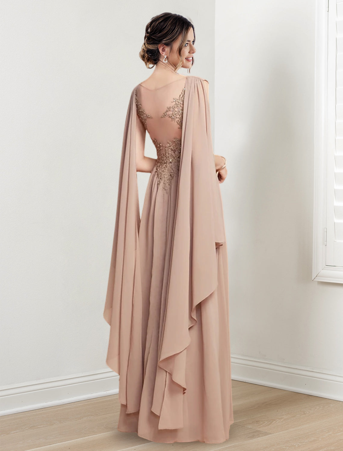 A-Line/Princess V-Neck Floor-Length Mother of the Bride Dresses