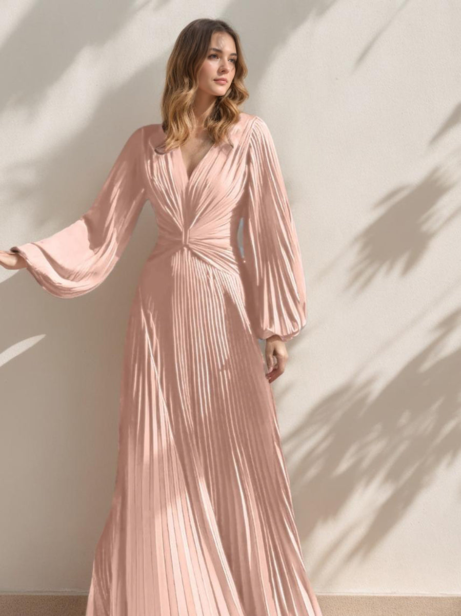 A-Line/Princess V-Neck Mother of the Bride Dresses with Ruched