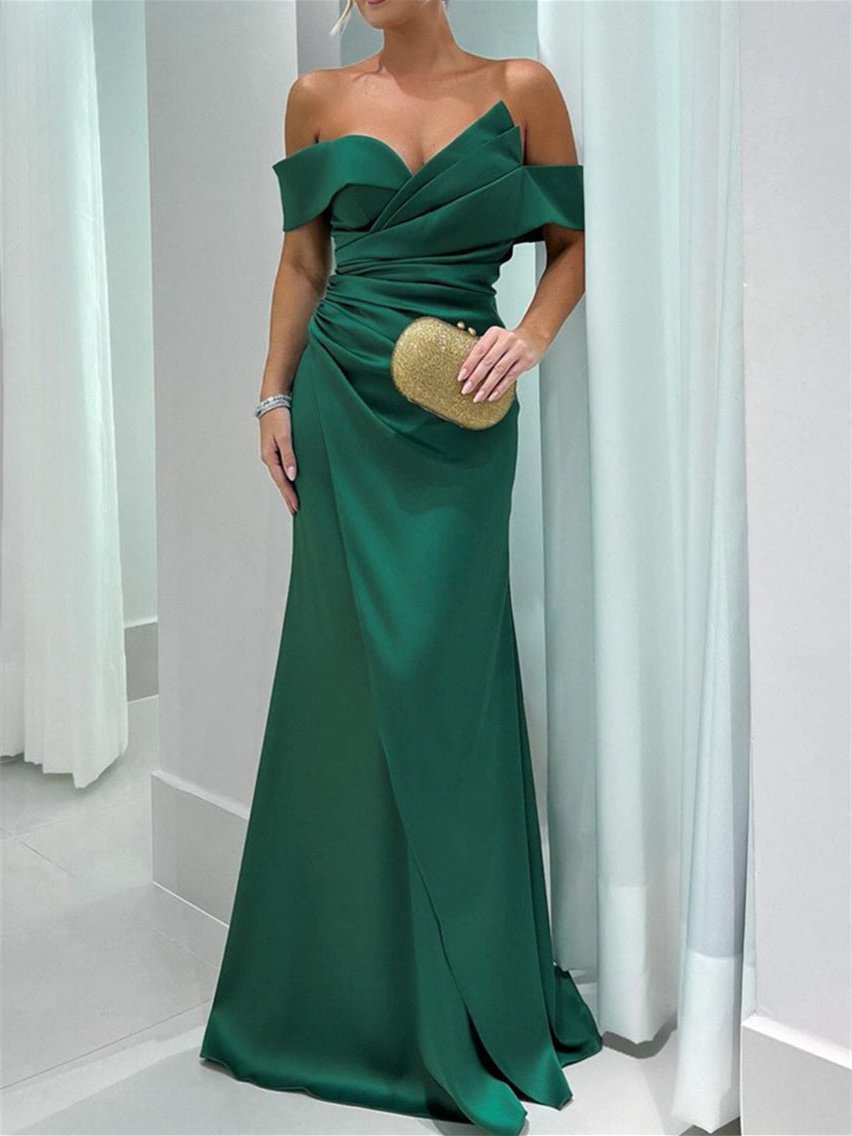 Mermaid/Trumpet Sweetheart Sleeveless Floor-Length Mother of the Bride Dresses with Pure Color