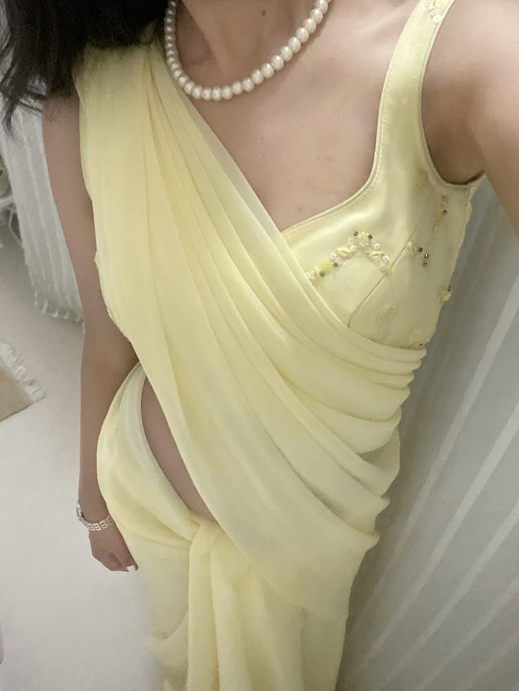 Vestidos de noche amarillos de dos piezas, vestidos largos de fiesta fg7473