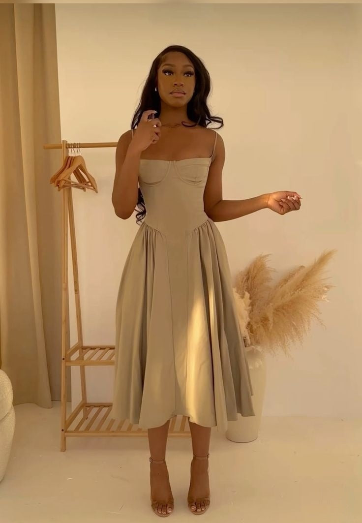 Vestido de fiesta con tirantes finos, vestido de noche para graduación, hecho a medida fg7455
