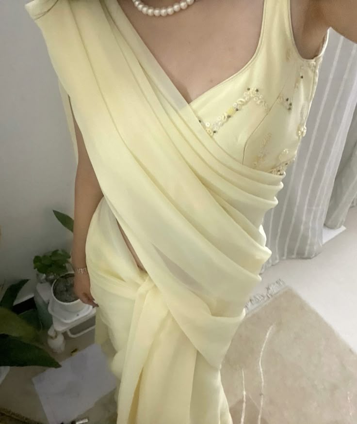 Vestidos de noche amarillos de dos piezas, vestidos largos de fiesta fg7473