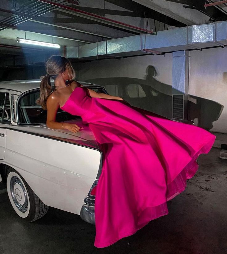 Vestidos de fiesta de color rosa intenso Vestidos de noche fg2148
