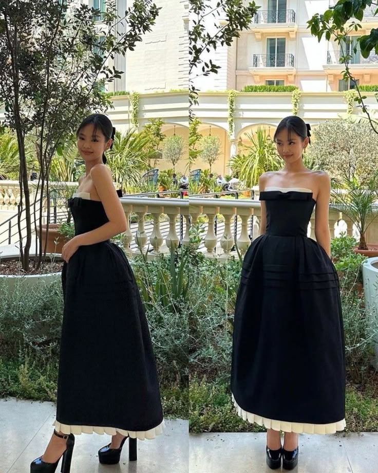 Vestido de fiesta de graduación negro de corte A, vestido de noche formal largo fg7489