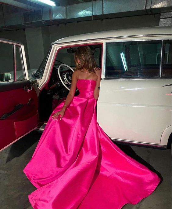Vestidos de fiesta de color rosa intenso Vestidos de noche fg2148