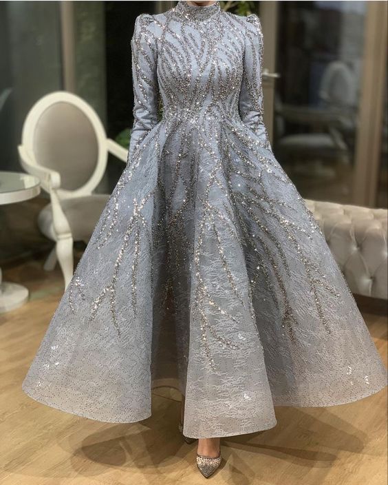 Vestido de novia bordado, vestido de noche musulmán, vestido de fiesta sexy, vestido de noche fg2662