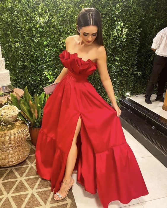 Vestidos de fiesta rojos, vestidos de fiesta largos, vestidos de noche fg1684