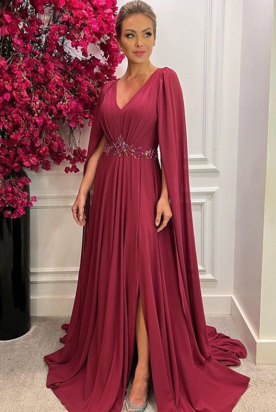 Vestidos de fiesta burdeos, vestidos de noche formales fg1730