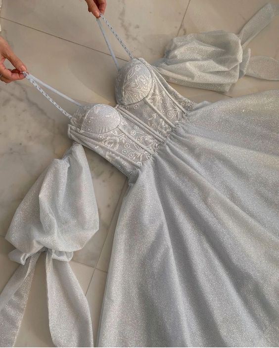 Vestido de fiesta con tirantes finos, largo hasta el suelo, línea A brillante, vestido de noche, vestido formal fg3664