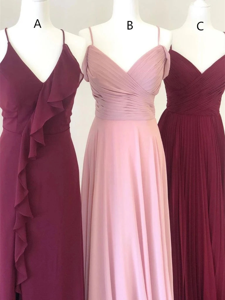 Charming Chiffon Bridesmaid Dresses A-line Simple Gowns VK0321003