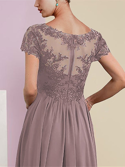 A-Line/Princess Short Sleeves Jacket Dresses Mother Of The Bride Dresses