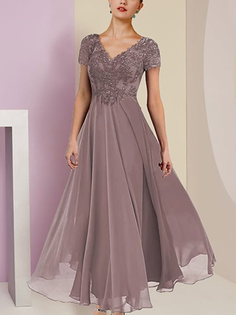 A-Line/Princess Short Sleeves Jacket Dresses Mother Of The Bride Dresses