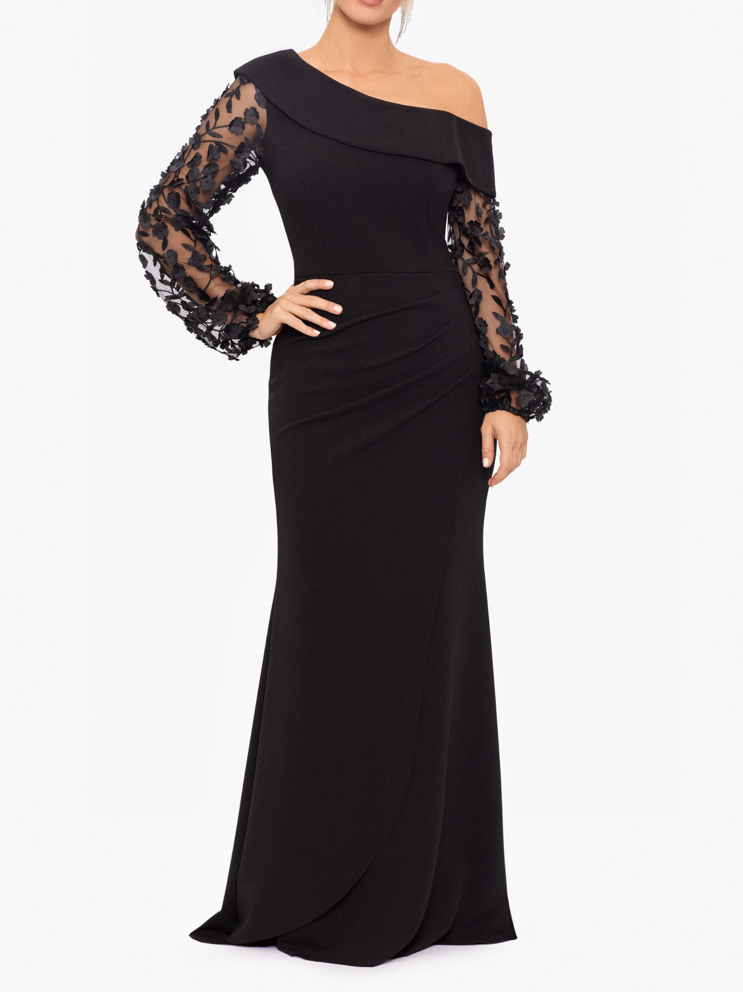 Mermaid/Trumpet One-shoulder Floor-Length Mother Of The Bride & Groom Dresses with Applique