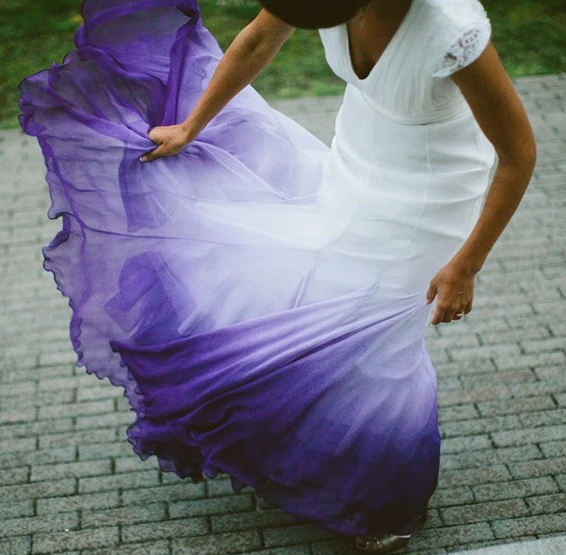 Vestido de fiesta formal con escote en V y degradado, vestido de novia de corte A, vestido de fiesta fg1772