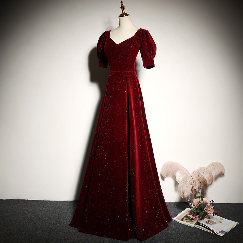 Vestido de noche rojo, vestido de dama de honor, vestido de fiesta fg150