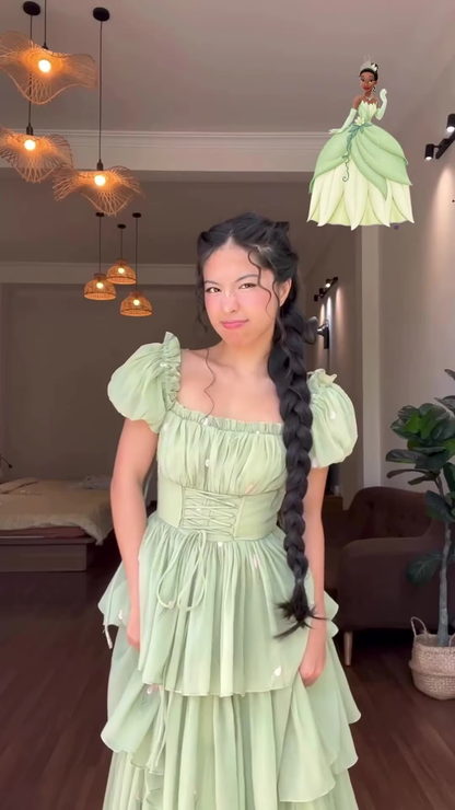 Vestido de fiesta elegante de corte A de color verde para graduación, noche y formal, fg7258