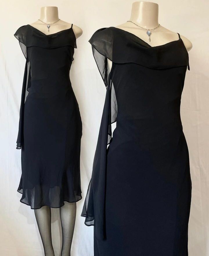 Vestido de fiesta de gasa negra, vestido de fiesta, nuevo vestido formal fg7056