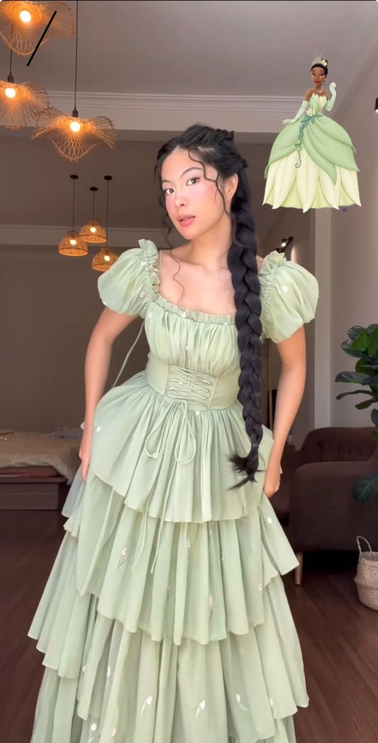 Vestido de fiesta elegante de corte A de color verde para graduación, noche y formal, fg7258