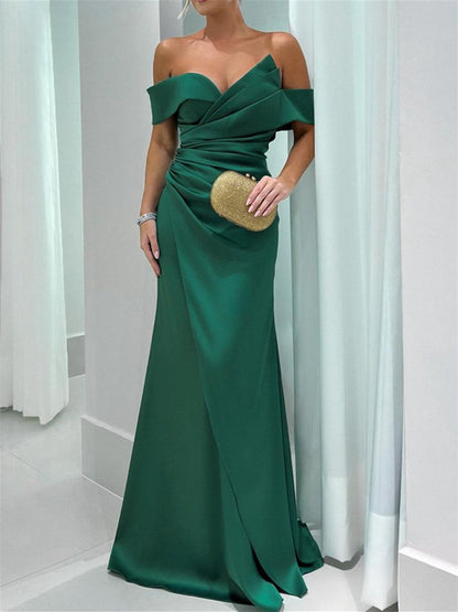 Mermaid/Trumpet Sweetheart Sleeveless Floor-Length Mother of the Bride Dresses with Pure Color