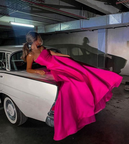 Vestidos de fiesta de color rosa intenso Vestidos de noche fg2148