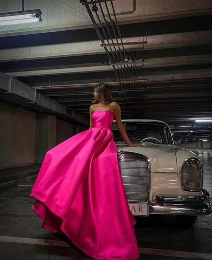 Vestidos de fiesta de color rosa intenso Vestidos de noche fg2148