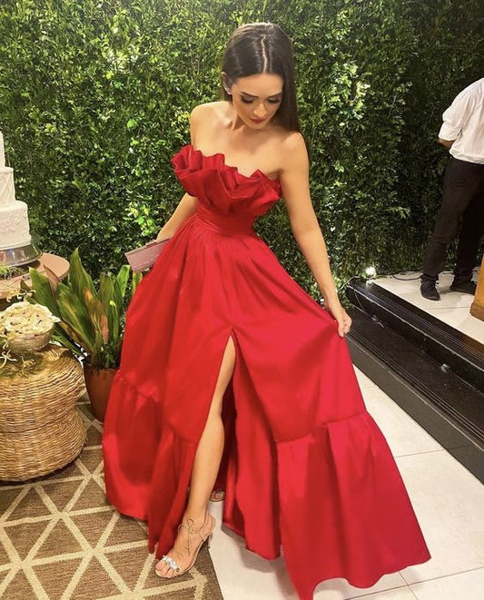 Vestidos de fiesta rojos, vestidos de fiesta largos, vestidos de noche fg1684