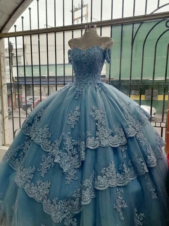 Vestidos de novia azules Vestidos de fiesta de gala fg2442
