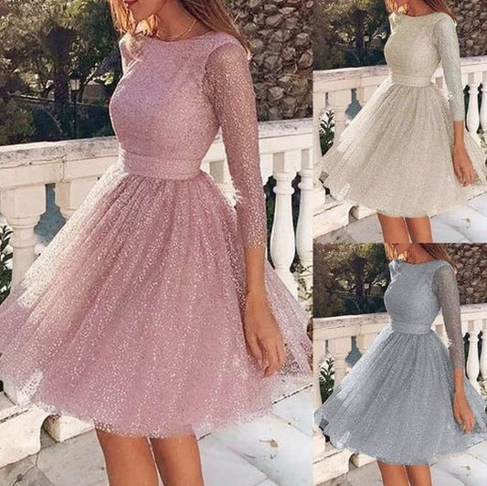 Vestidos elegantes cortos de tul para mujer, vestido de fiesta de corte A fg1775