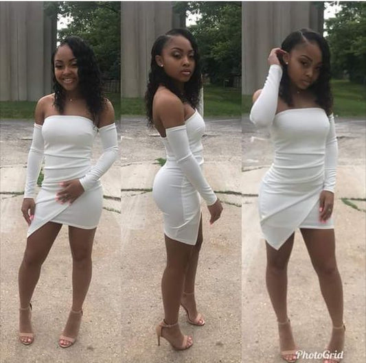 VESTIDO BLANCO DE FIESTA, VESTIDOS DE GRADUACIÓN Y REGRESO A CASA fg1369