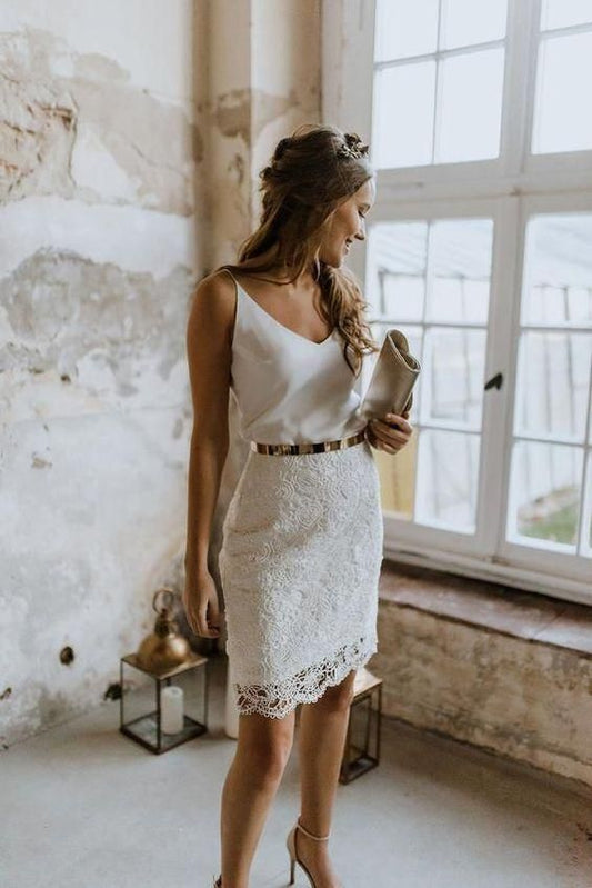 Vestido de fiesta de satén y encaje, bonito vestido corto de graduación y regreso a casa fg1700