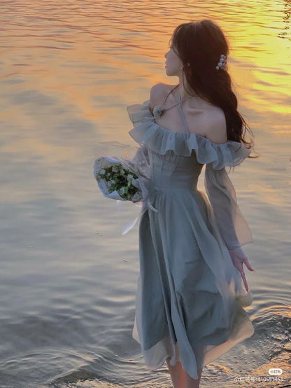 Vestido midi elegante nuevo de verano para mujer, vestidos de fiesta fg2015