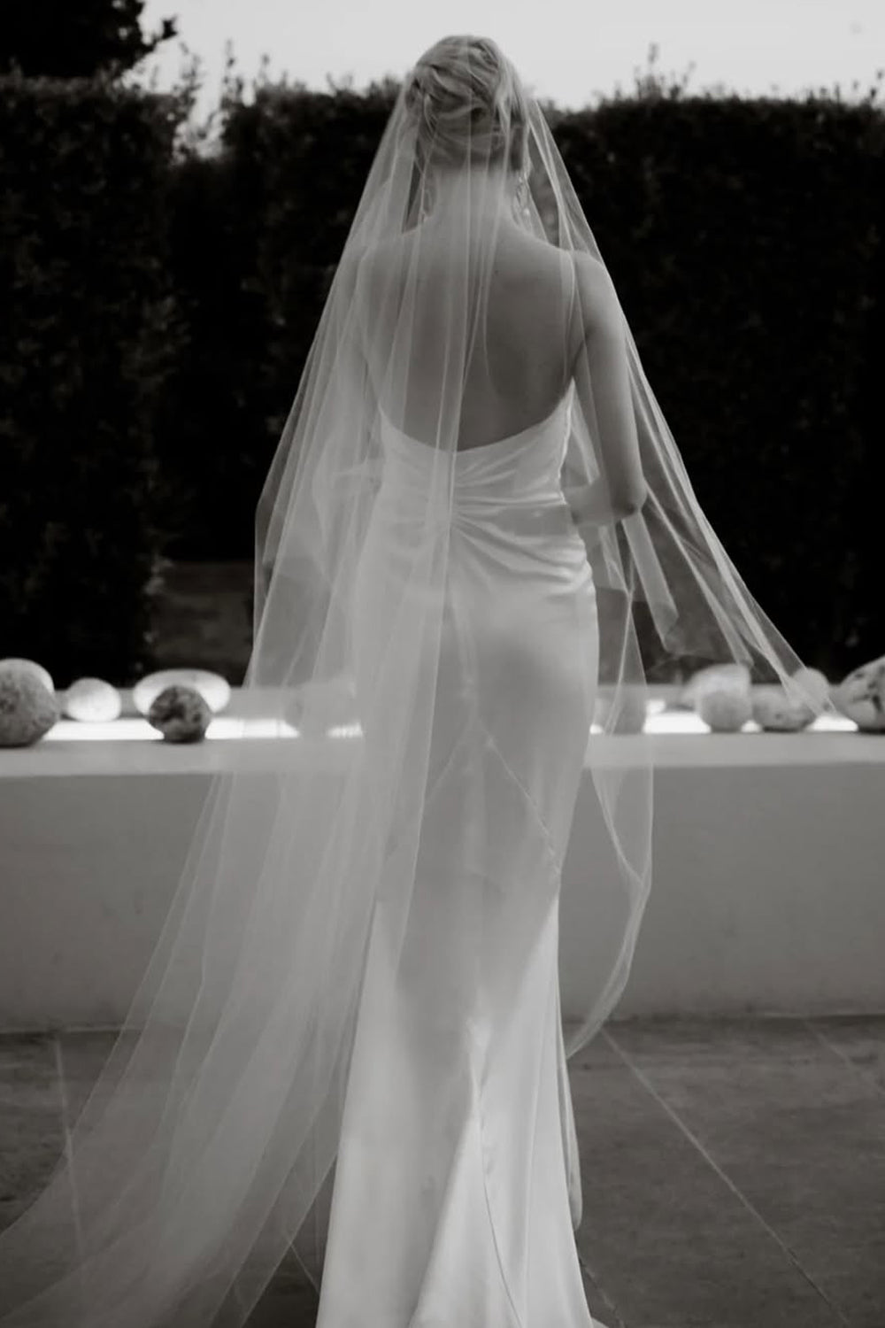 Romantic Mermaid Cowl Neck Silk Satin Wedding Dresses VK24112208