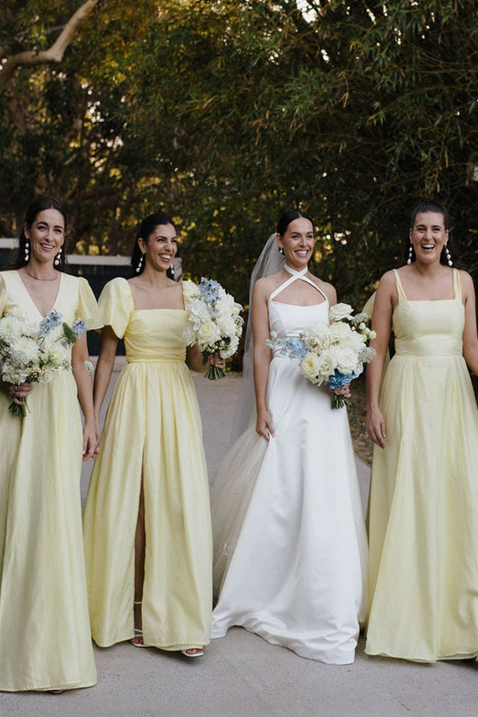 Stunning A-Line Daffodi Long Bridesmaid Dresses VK23090207
