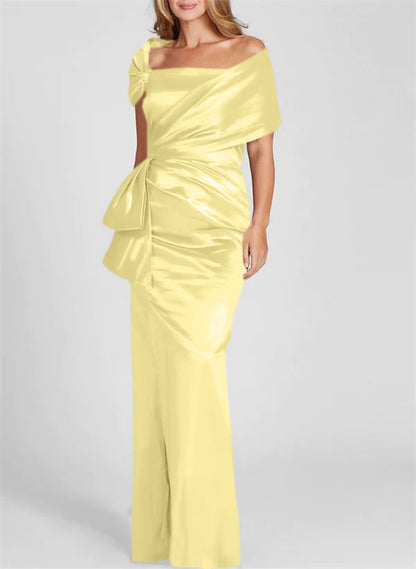 Sheath/Column Off-the-Shoulder Floor-Length Mother of the Bride Dresses