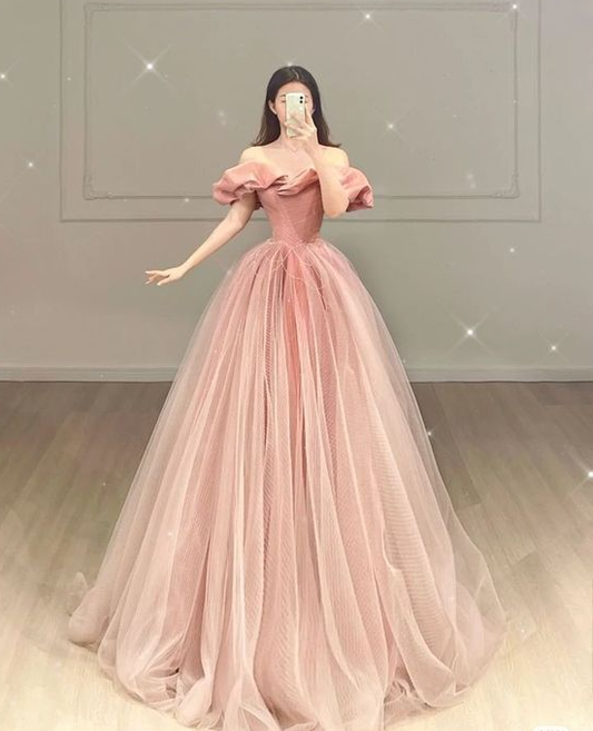 Vestidos de fiesta de moda en color rosa, vestidos formales de noche fg1783