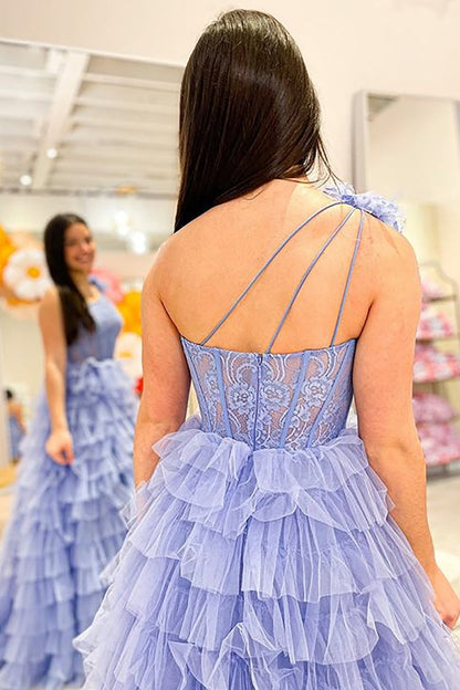 Kinsley | Vestido de fiesta largo con hombros descubiertos y corte en A