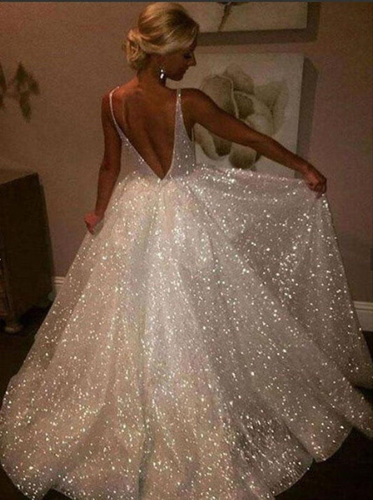 LTP0259,Vestidos de novia de encaje color marfil con escote en V y corte A, vestidos formales de fiesta de encaje color marfil con escote en V