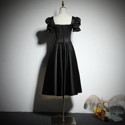 Vestido de noche negro, vestido de fiesta, vestido de regreso a casa fg153
