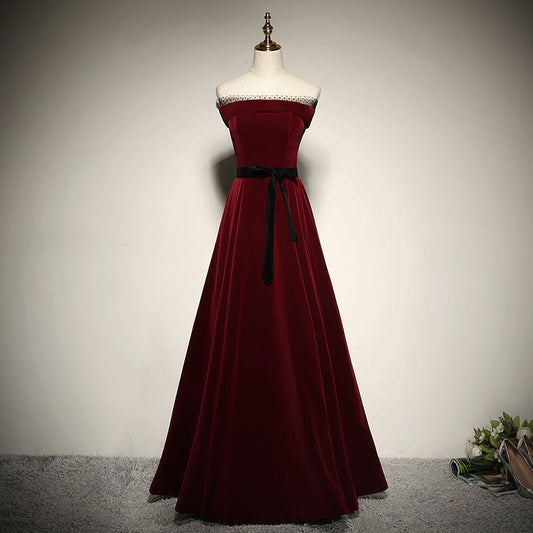 Nuevo estilo vestido de noche largo de corte A vestido de fiesta fg174
