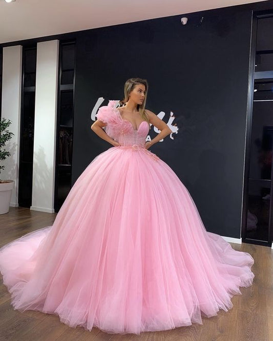 Los más nuevos vestidos de fiesta de corte A en color rosa, vestidos de noche, vestidos de fiesta, vestidos formales para mujer fg720