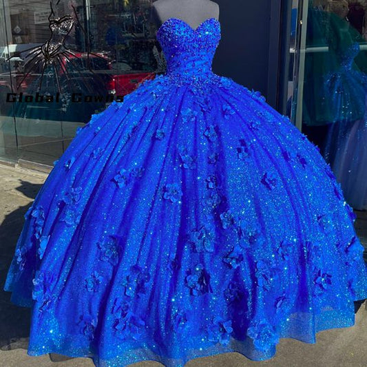 Vestidos de fiesta con gala, vestidos de noche con flores hechas a mano, vestidos de fiesta con flores 3D fg800