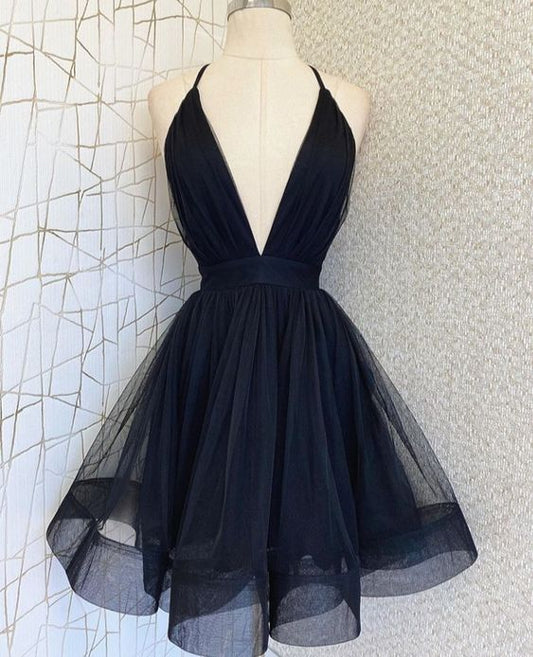Vestido de fiesta corto negro Vestidos de fiesta fg878