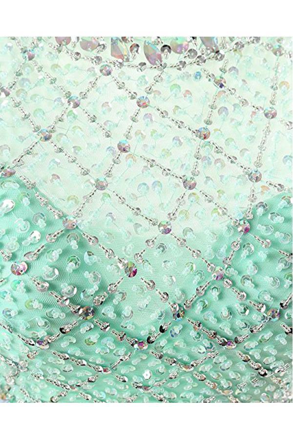Two Piece Mint Tulle Homecoming Dresses Prom Dresses PG051