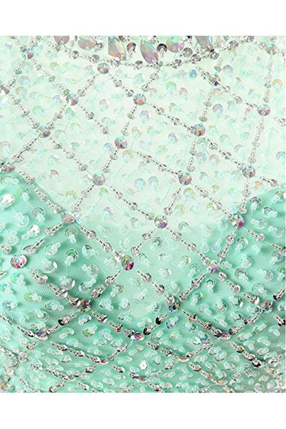 Two Piece Mint Tulle Homecoming Dresses Prom Dresses PG051